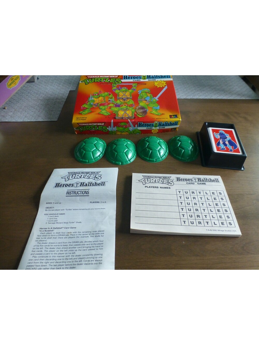 Vintage 1990 Teenage Mutant Ninja Turtles Heroes in a Halfshell Game TMNT - A2